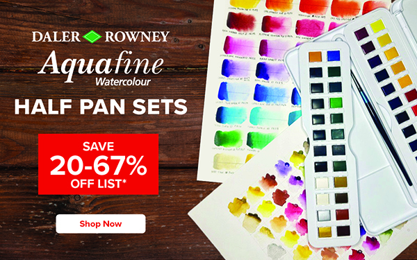 Daler-Rowney Aquafine Watercolor Half Pans and Sets