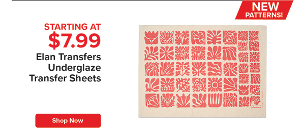 Elan Transfers Underglaze Transfer Sheets