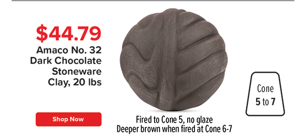 Amaco No. 32 Dark Chocolate Stoneware Clay