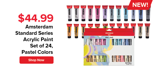 Amsterdam Standard Series Acrylic Paints, Set of 24, Pastel Colors