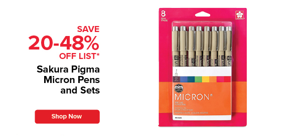 Sakura Pigma Micron Pens and Sets