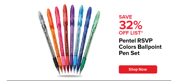 Pentel RSVP Colors Ballpoint Pen Set