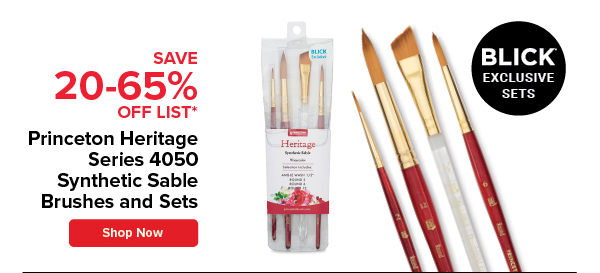 Princeton Heritage Series 4050 Synthetic Sable Brushes and Sets