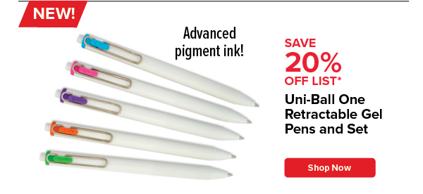Uni-Ball One Retractable Gel Pens Set