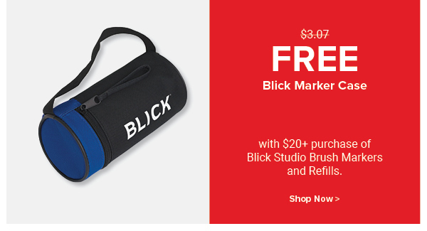 FREE! Blick Marker Case when you spend $20 on Blick Studio Brush Markers and Refills.