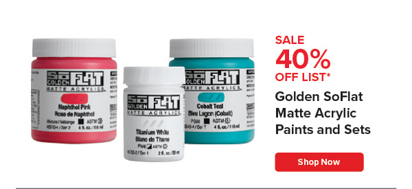 Golden SoFlat Matte Acrylic Paints and Sets