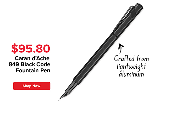 Caran d'Ache 849 Black Code Fountain Pen