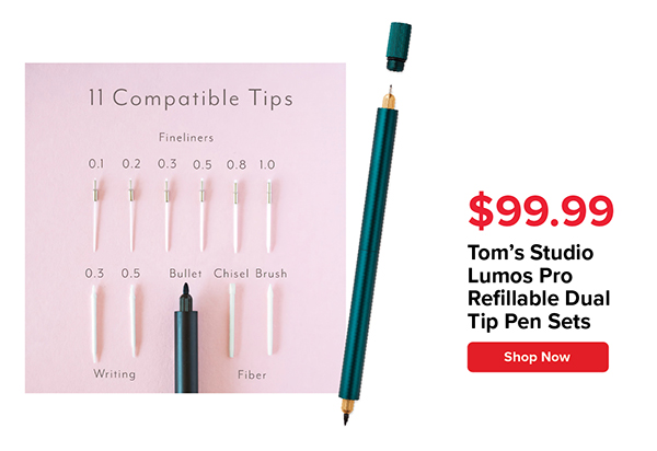 Tom's Studio Lumos Pro Refillable Dual Tip Pen Sets