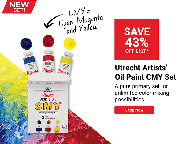 Utrecht Artists' Oil Paint - Set of 3, CMY Mixing Colors, 37 ml