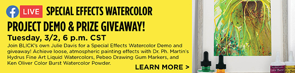 Special Effects Watercolor Project Demo and Prize Giveaway