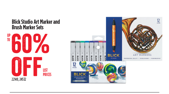Blick Studio Art Marker and Brush Marker Sets - up to 60% off list prices