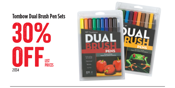 Tombow Dual Brush Pen Sets - 30% off list prices