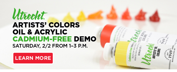 Utrecht Artists' Colors Oil & Acrylic Cadmium-Free Demo - Saturday, 2/2 from 1-3 pm