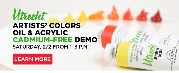 Utrecht Artists' Colors Oil & Acrylic Cadmium-Free Demo - Saturday, 2/2 from 1-3 pm