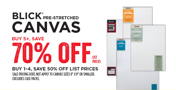 Blick Pre-Stretched Canvas - Buy 5+, Save 70% off list prices / Buy 1-4, Save 50% off list prices