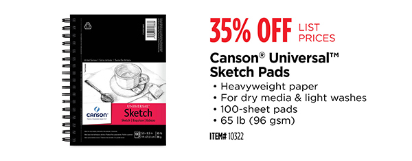 Save on Canson Universal Sketch Pad in stores