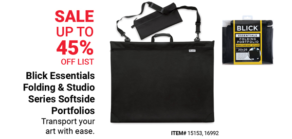 Blick Essentials Folding & Studio Series Softside Portfolios Sale Up to 45% Off List