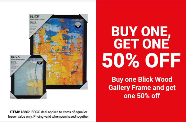 Buy one Blick Wood Gallery Frame and get one 50% off