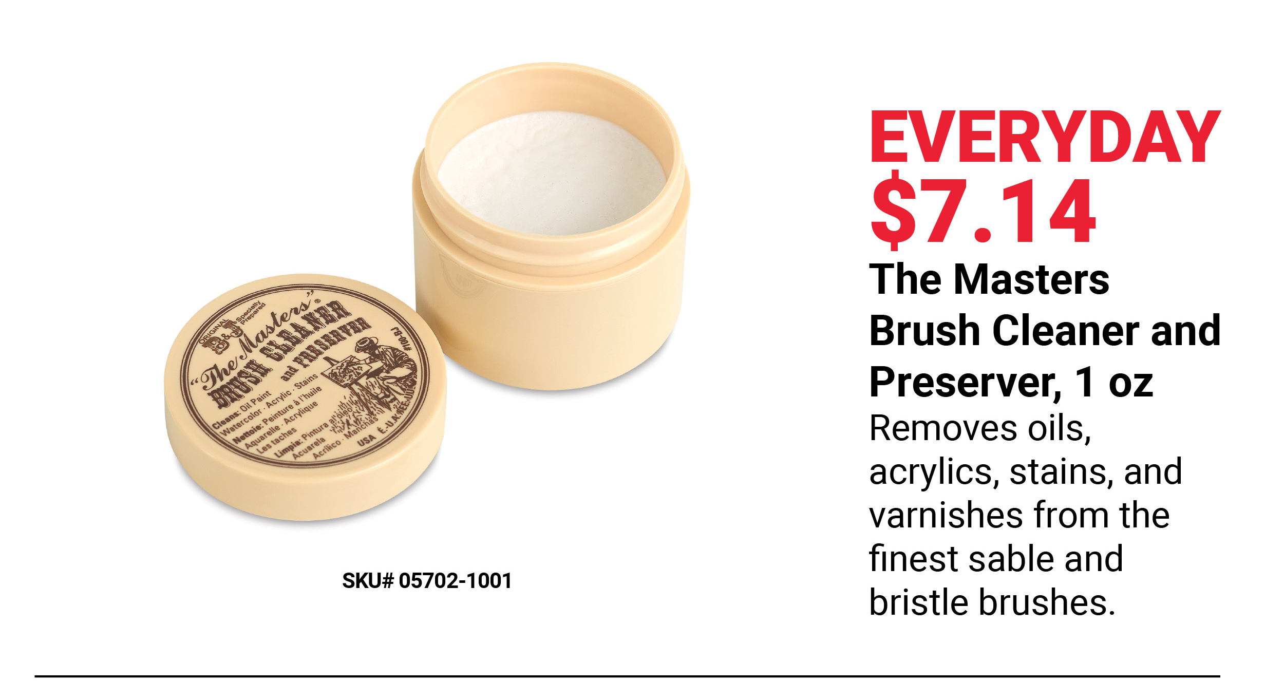 The Masters Brush Cleaner and Preserver, 1 oz Everyday $7.14