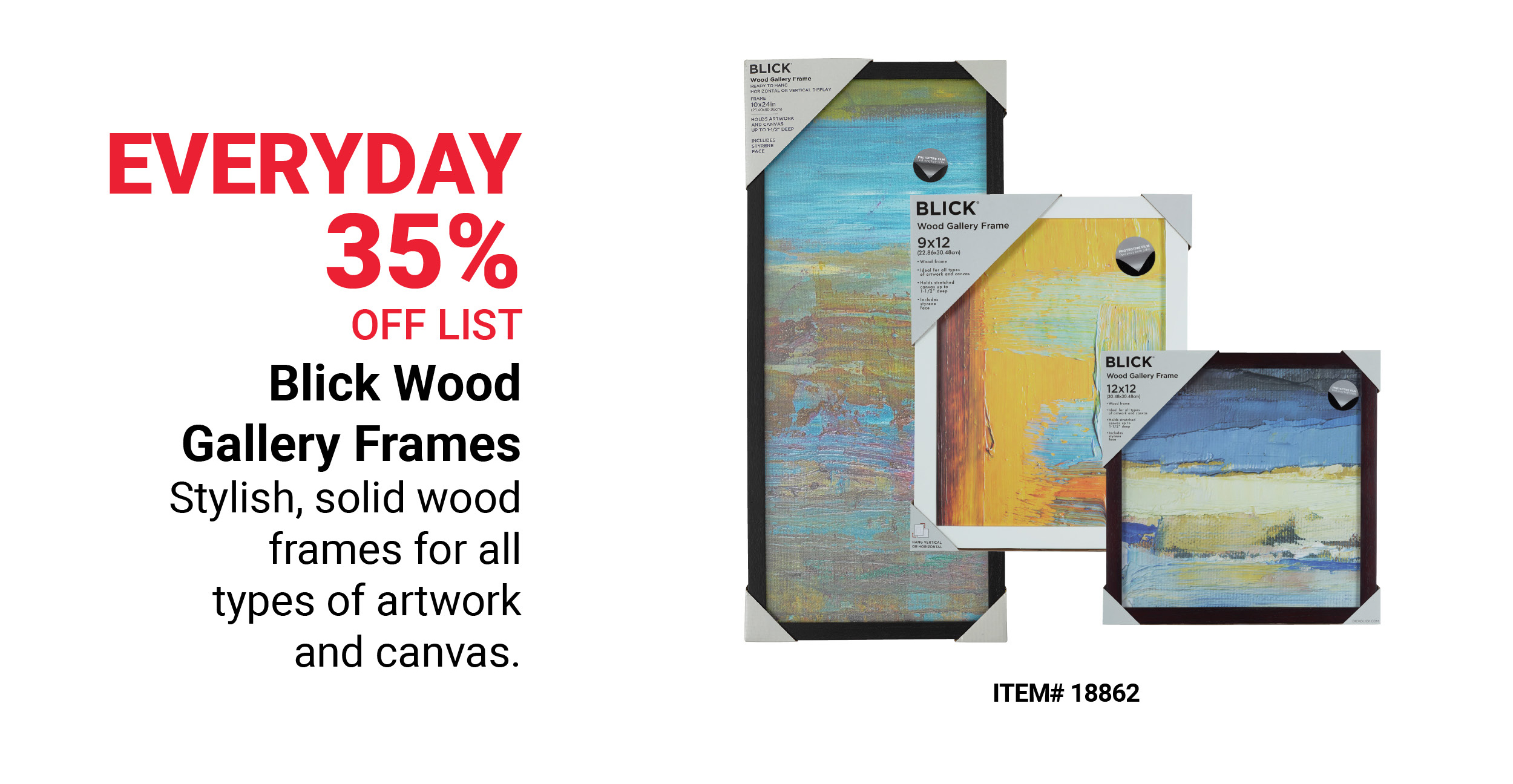 Blick Wood Gallery Frames Everyday 35% Off List