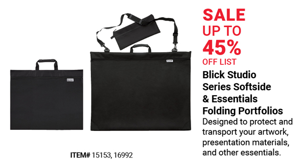 Blick Studio Series Softside & Essentials Folding Portfolios Sale up to 45% Off List