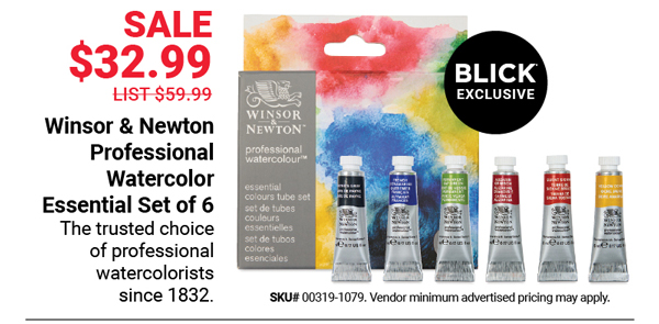 Winsor & Newton Professional Watercolor Essential Set of 6 Sale $32.99