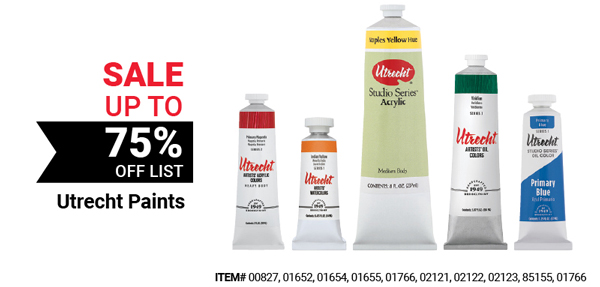 Utrecht Paints Sale Up to 75% Off List