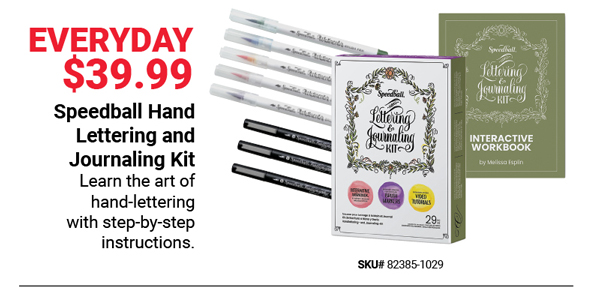 Speedball Hand Lettering and Journaling Kit Everyday $39.99