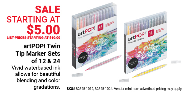 artPOP! Twin Tip Marker Sets of 12 & 24 Sale Starting at $5.00