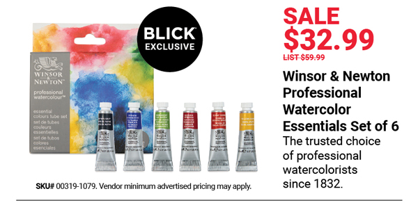 Winsor & Newton Professional Watercolor Essentials Set of 6 Sale $32.99