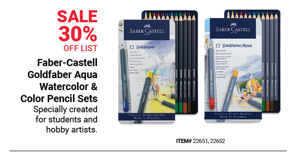 Faber-Castell Goldfaber Aqua Watercolor & Color Pencil Sets Sale 30% Off List