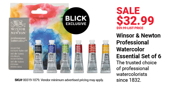 Winsor & Newton Professional Watercolor Essential Set of 6 Sale $32.99