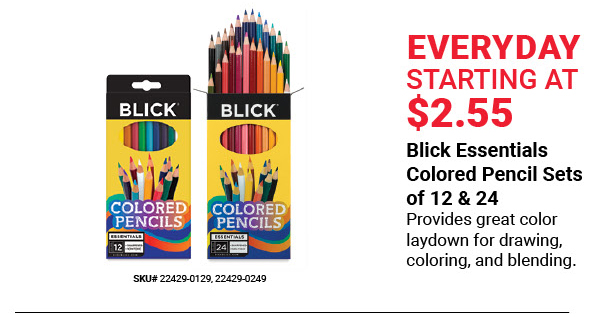 Blick Essentials Colored Pencil Sets of 12 & 24 Everyday Starting at $2.55