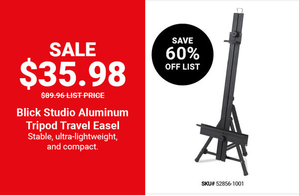 Blick Studio Aluminum Tripod Travel Easel Sale $35.98