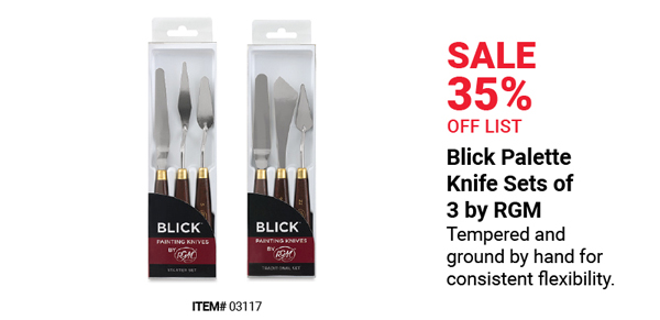 Blick Palette Knife Sets of 3 by RGM Sale 35% Off List