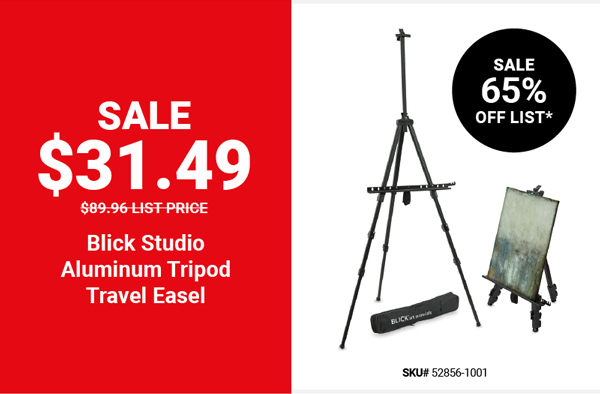 Blick Studio Aluminum Tripod Travel Easel Sale $31.49