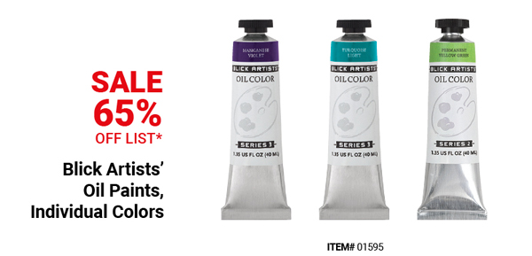 Blick Artists' Oil Paints, Individual Colors Sale 65% Off List*