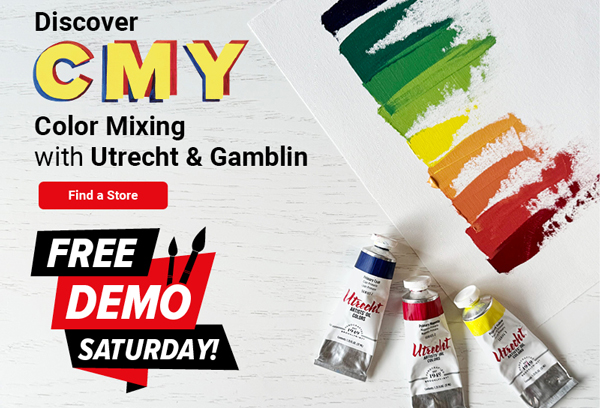Discover CMY Color Mixing with Utrecht & Gamblin FREE DEMO SATURDAY!
