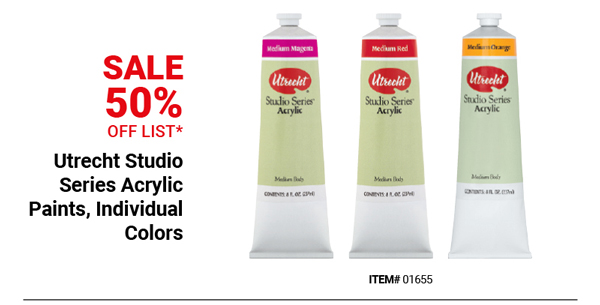 Utrecht Studio Series Acrylic Paints, Individual Colors Sale 50% Off List*
