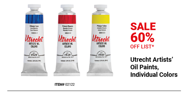 Utrecht Artists' Oil Paints, Individual Colors Sale 60% Off List*