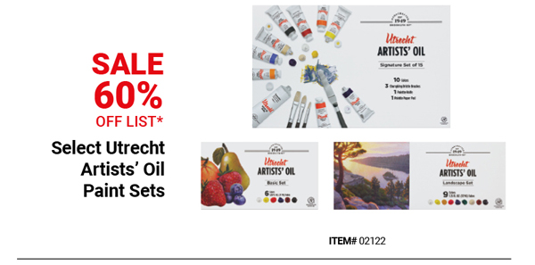 Select Utrecht Artists' Oil Paint Sets Sale 60% Off List*