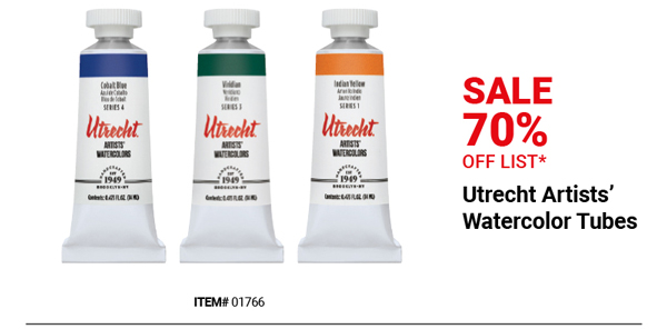 Utrecht Artists' Gouache Paints, Individual Colors Sale 65% Off List*