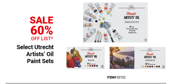 Select Utrecht Artists' Oil Paint Sets Sale 60% Off List*