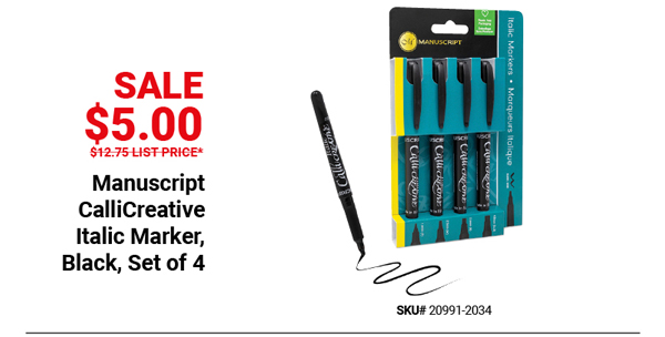 Manuscript CalliCreative Italic Marker, Set of 4 Sale $5.00
