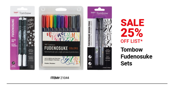 Tombow Fudenosuke Sets Sale 25% Off List*