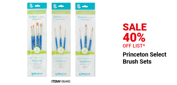 Princeton Select Brush Sets Sale 40% Off List