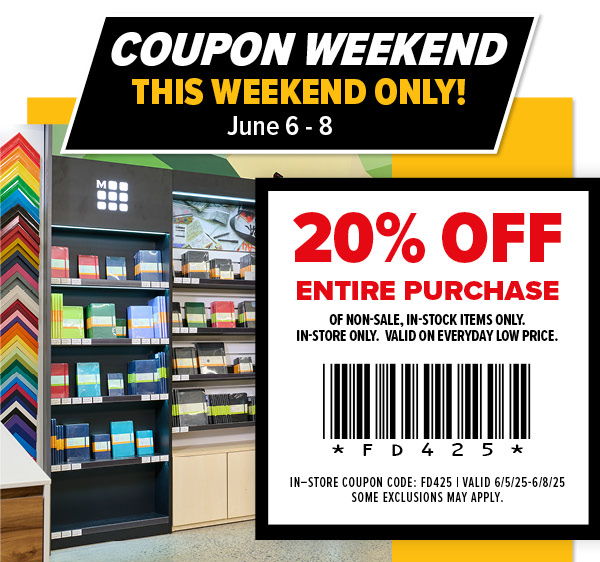 Coupon Weekend This Weekend Only from June 6-June 8 20% Off Entire Purchase!