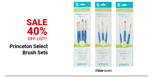 Princeton Select Brush Sets Sale 40% Off List*