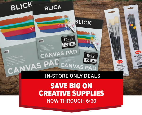 Save big on creative supplies now through 6/30!