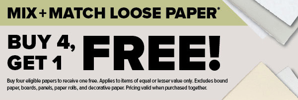 Mix + Match Loose Paper* Buy 4, Get 1 FREE!